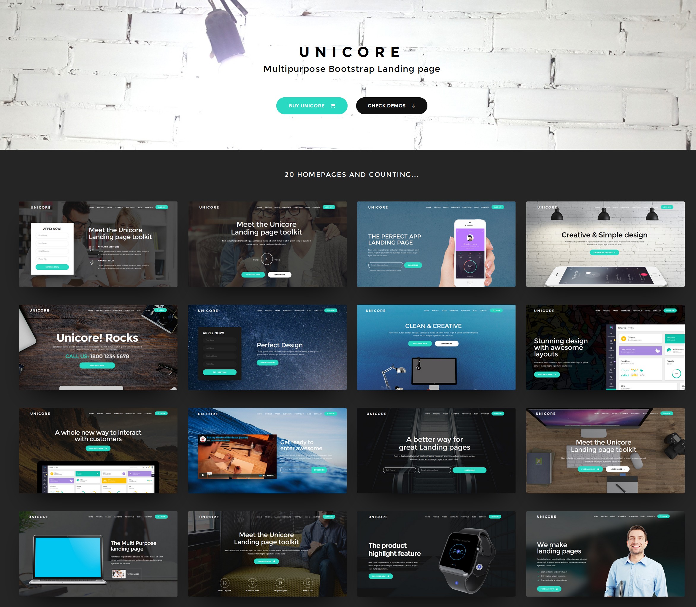 Mobile Bootstrap Parallax Theme