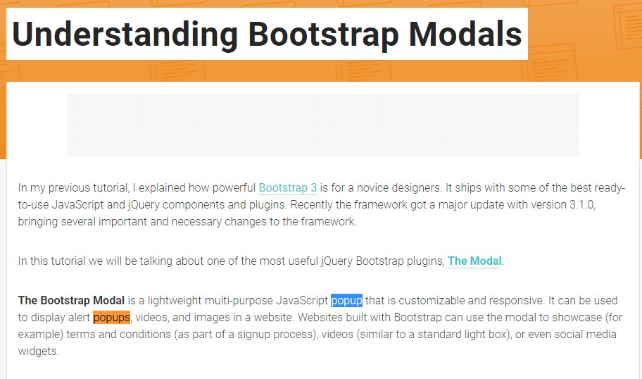  An additional  valuable article  concerning Bootstrap Modal Popup